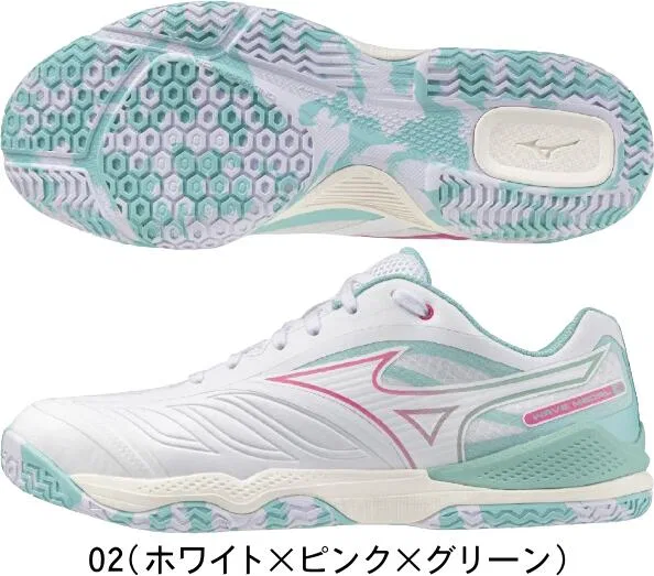 Унисекс кроссовки для настольного тенниса «Wave Medal 8» от Mizuno, 03 (Navy X Coral X Purple) — фото 4