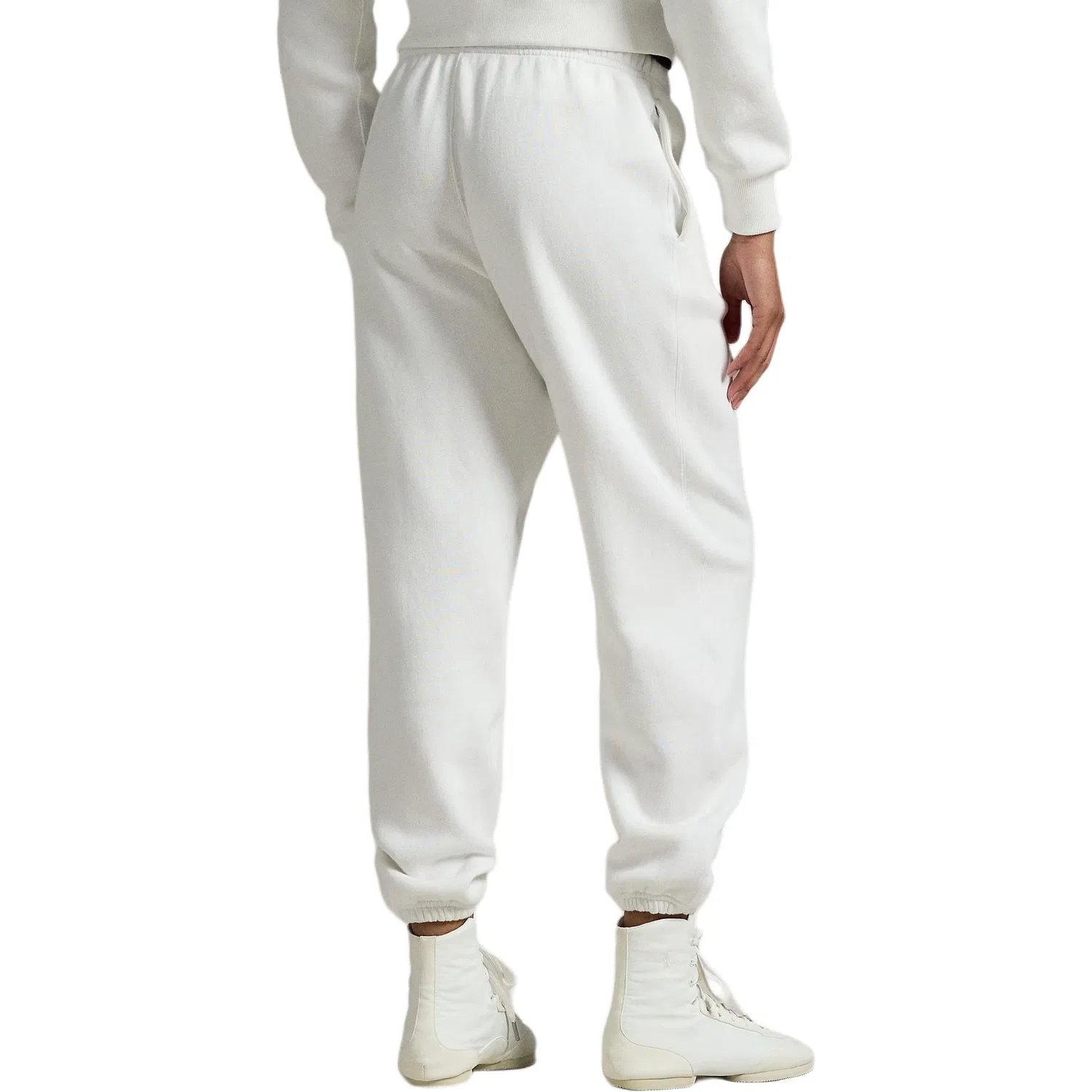 Спортивные штаны на кулиске с манжетами Polo Ralph Lauren, White — фото 4