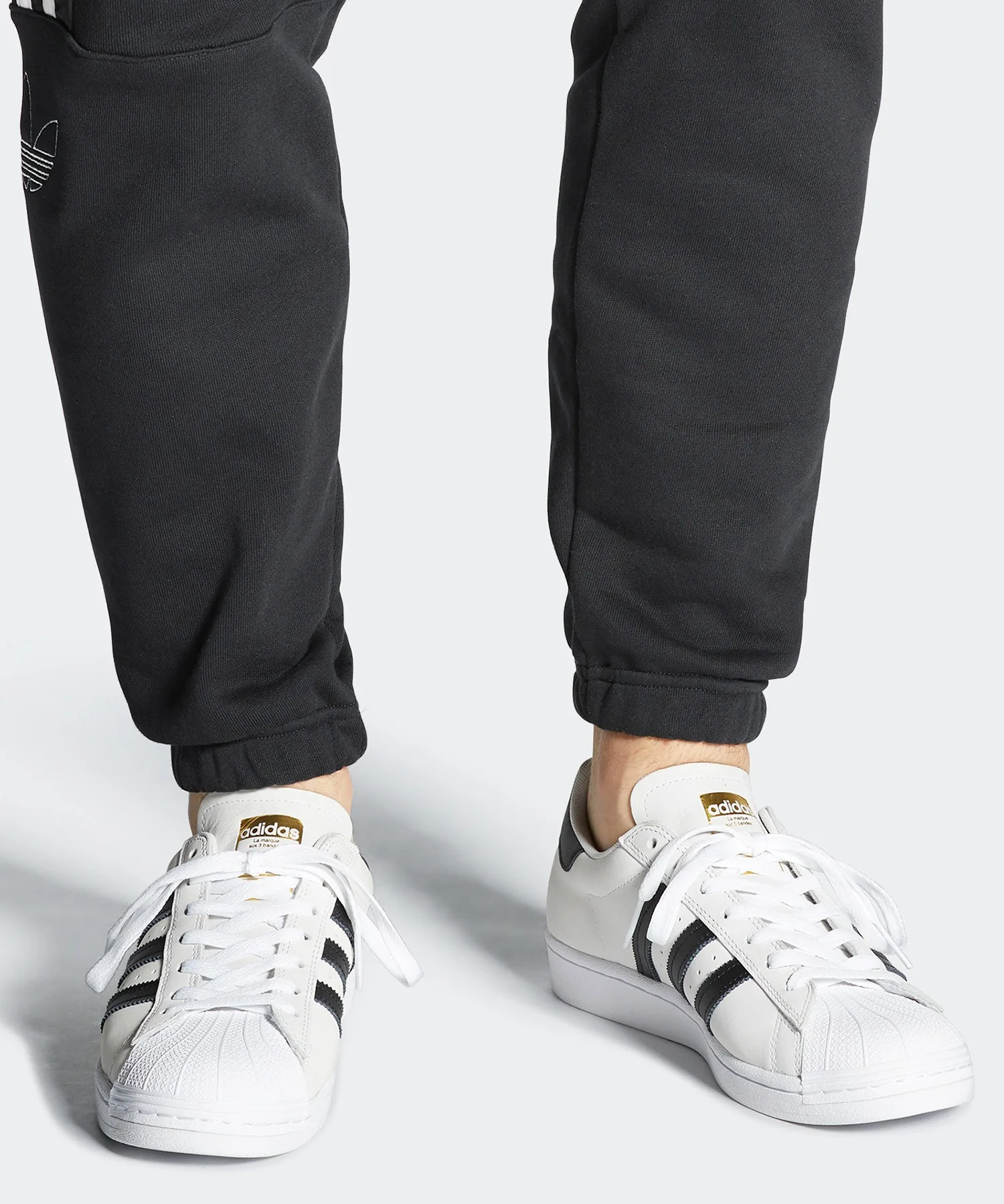Унисекс кроссовки Superstar из натуральной кожи adidas Originals белые — фото 2