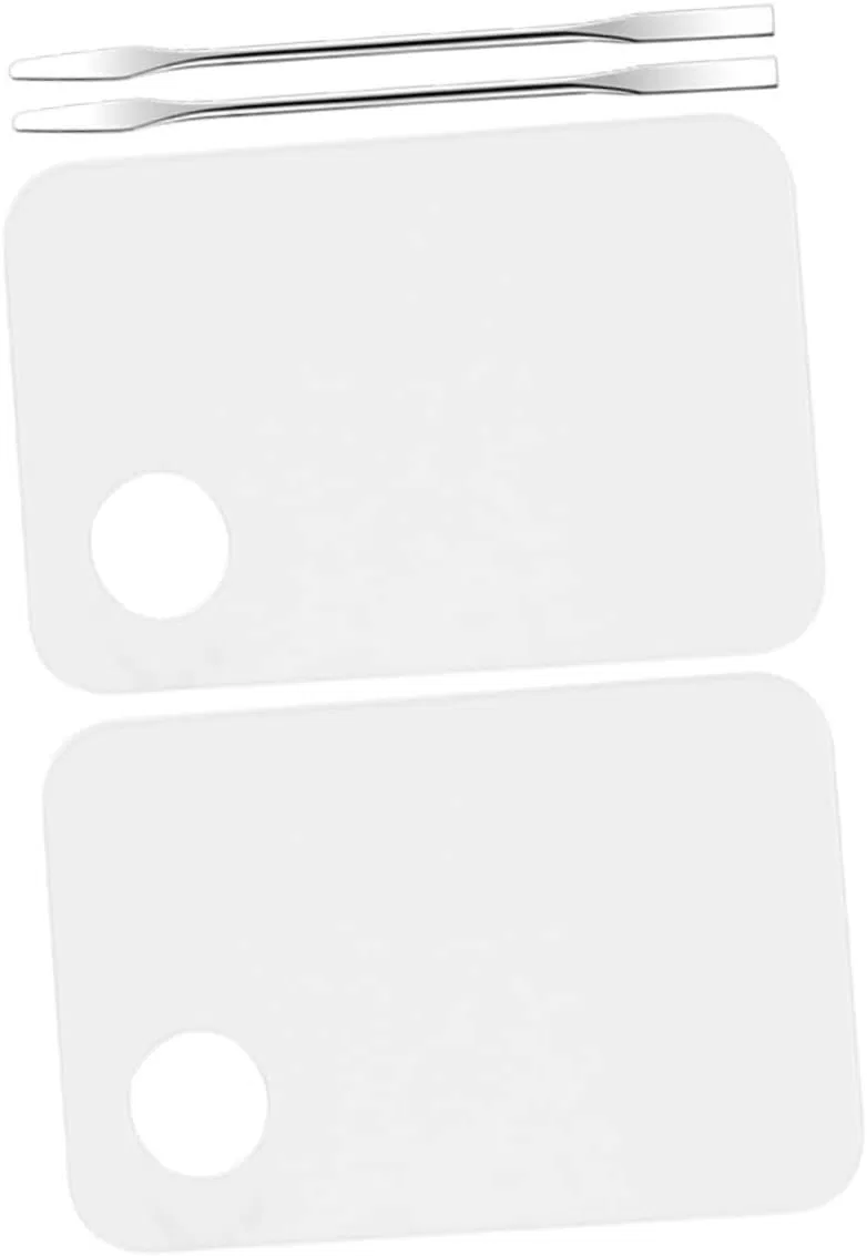 Палитра для смешивания теней и лака DRESSOOS белая 15x10 см 2 шт