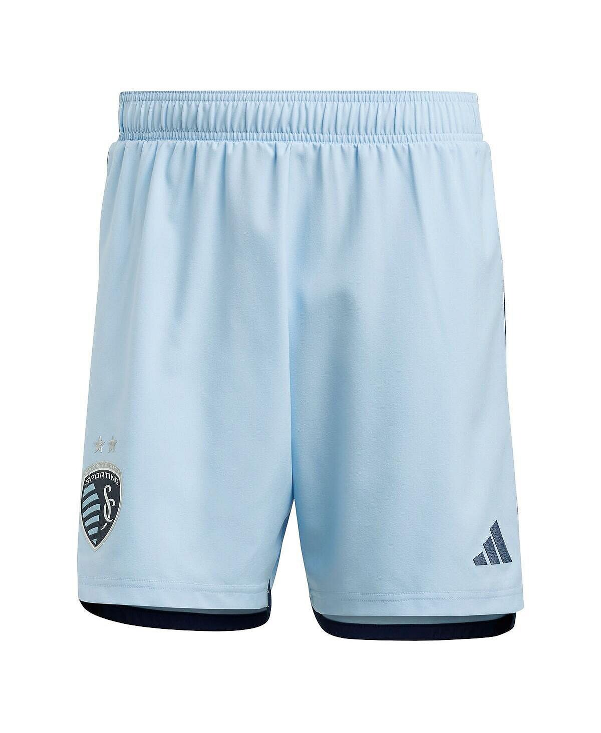 

Мужские голубые шорты Sporting Kansas City 2023 Home AEROREADY Authentic Shorts adidas