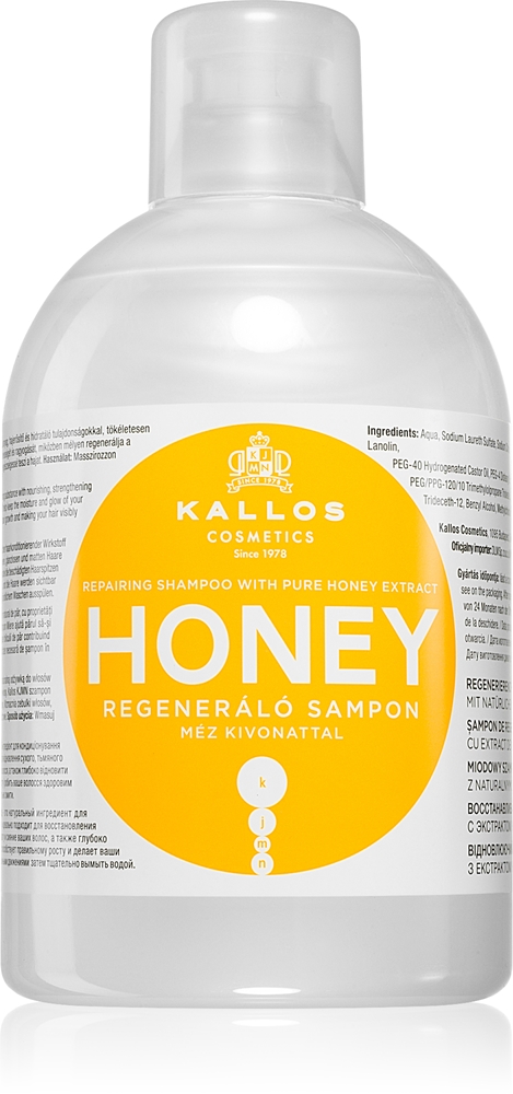 

Kjmn профессиональный медовый увлажняющий и освежающий шампунь для сухих и поврежденных волос Kallos, 1000 мл