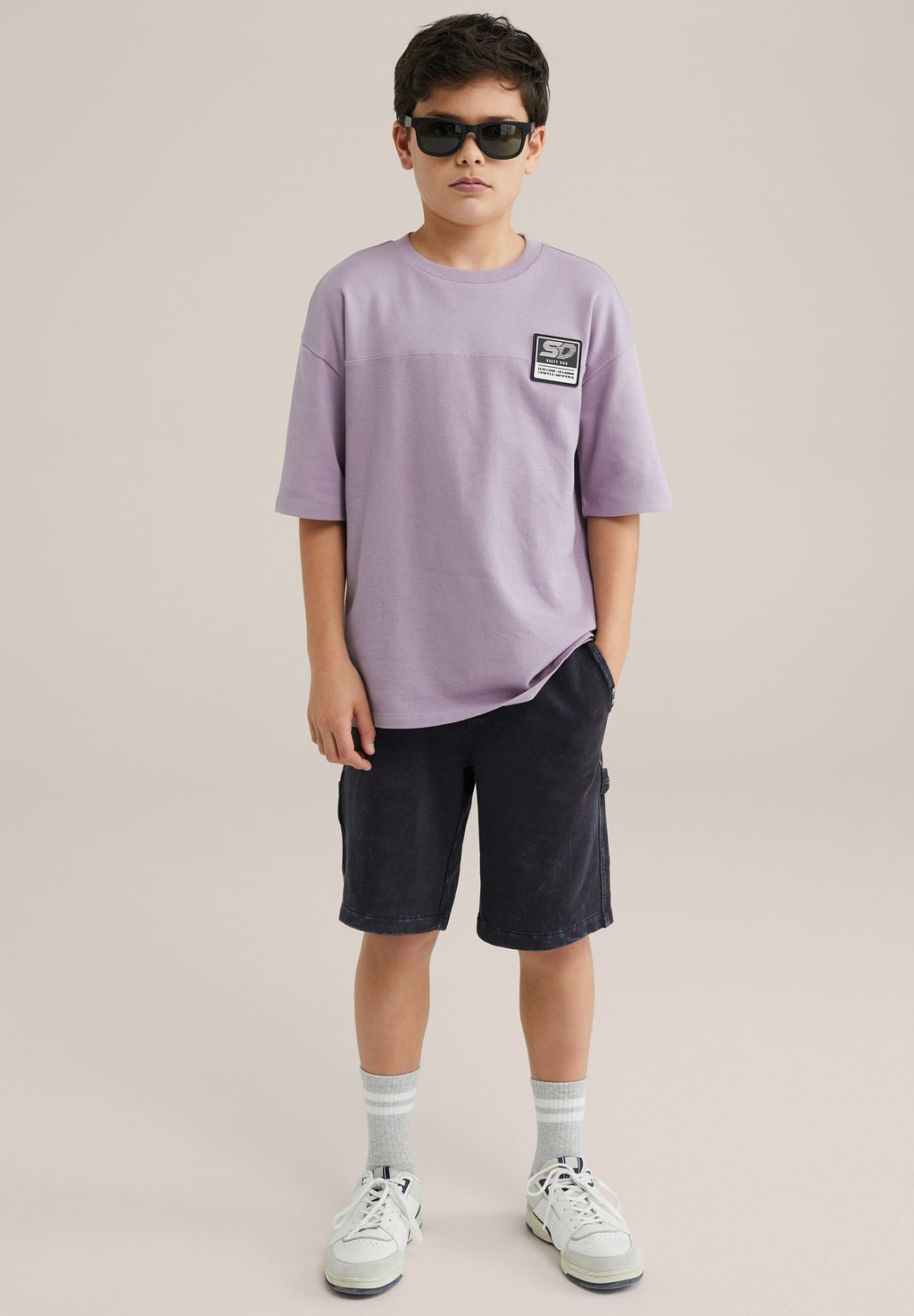 

Футболка с принтом SALTY DOG WE Fashion, светло-фиолетовый