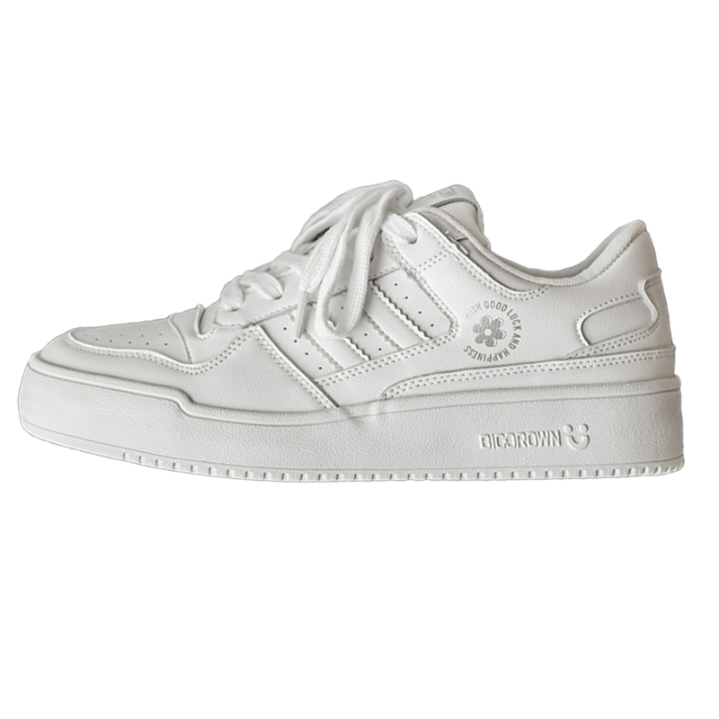 

SUPEREDGE Амортизирующие ударопрочные износостойкие лоу-топ скейтборд кроссовки мужские белые, цвет White