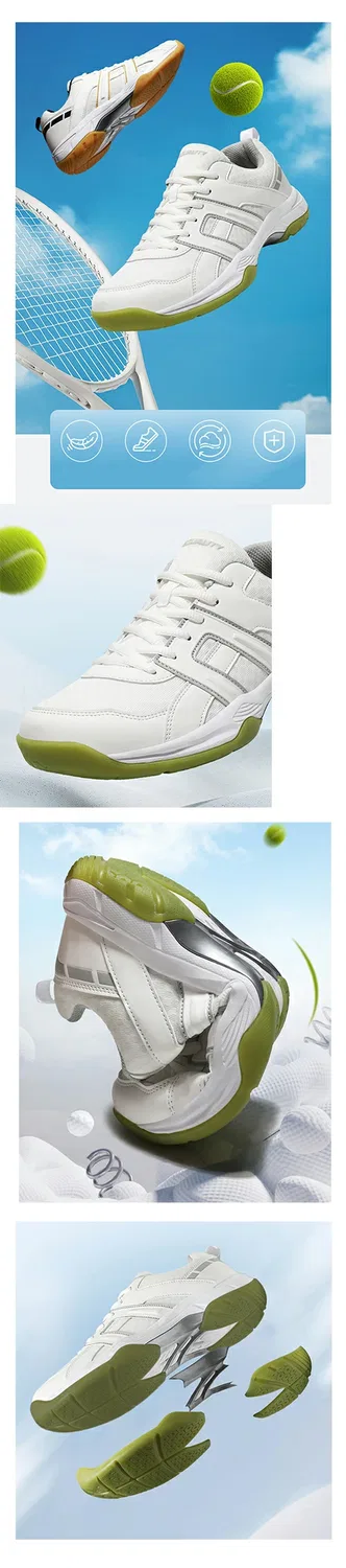 Унисекс кроссовки для бадминтона и спорта, White/Gray — фото 2