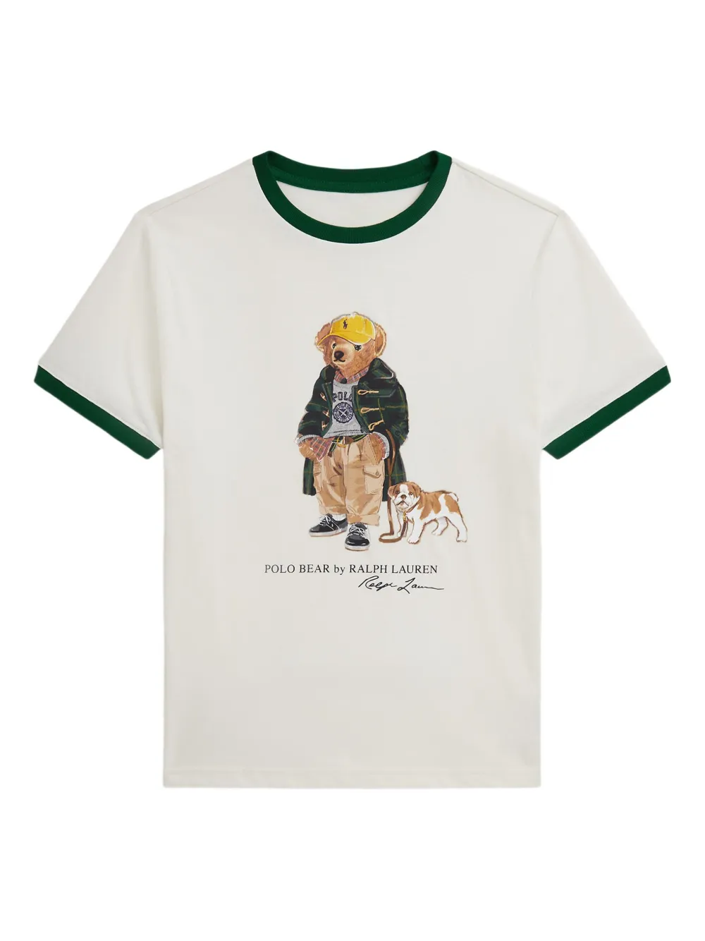 

Футболка с круглым вырезом и принтом POLO RALPH LAUREN KIDS, белый