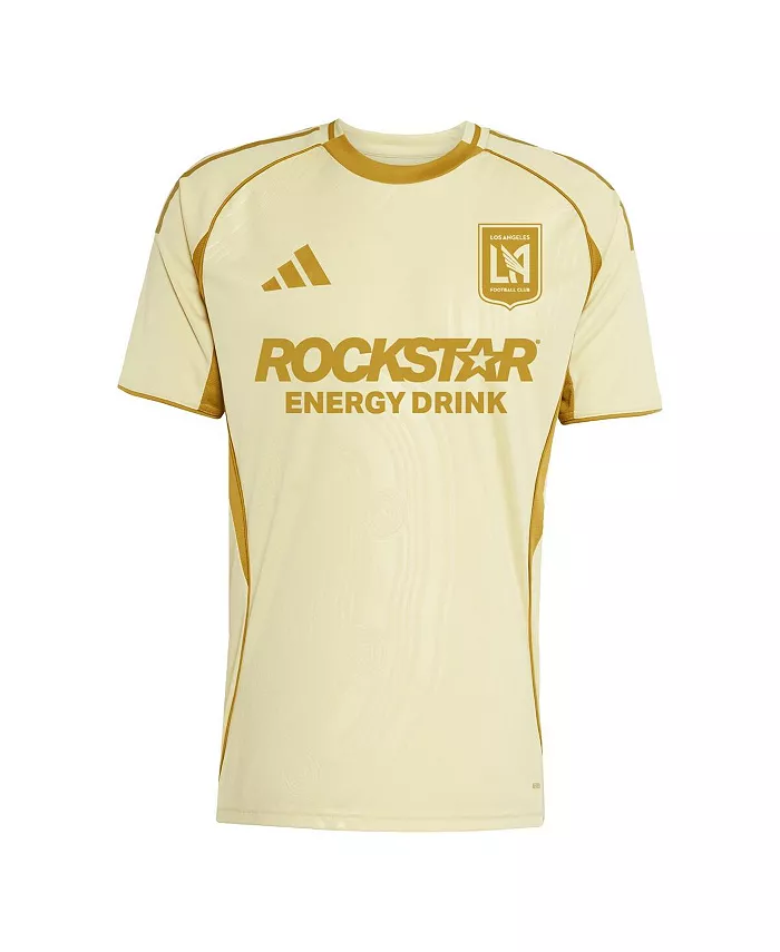 Мужская футболка LAFC 2025 One Planet для разминки, цвет: бежевый adidas — фото 2