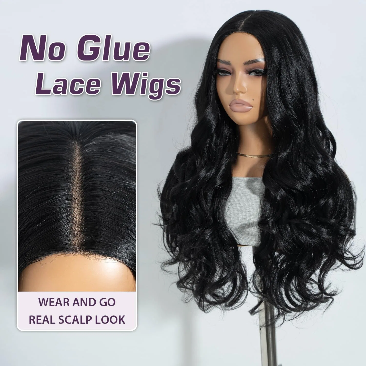 Синтетический парик Joedir Wear and Go Glueless Body Wave Joedir, 1B — фото 2