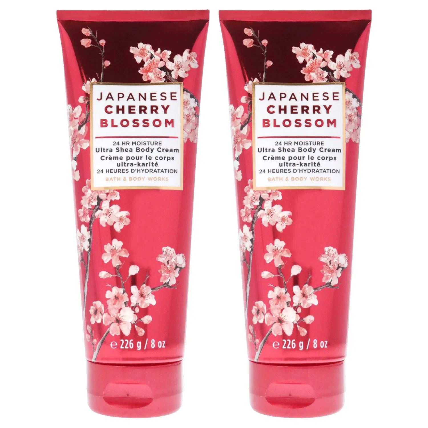Крем для тела «Японская сакура» от Bath and Body Works для женщин - 227 г (8 унций) - упаковка из 2 штук, белый