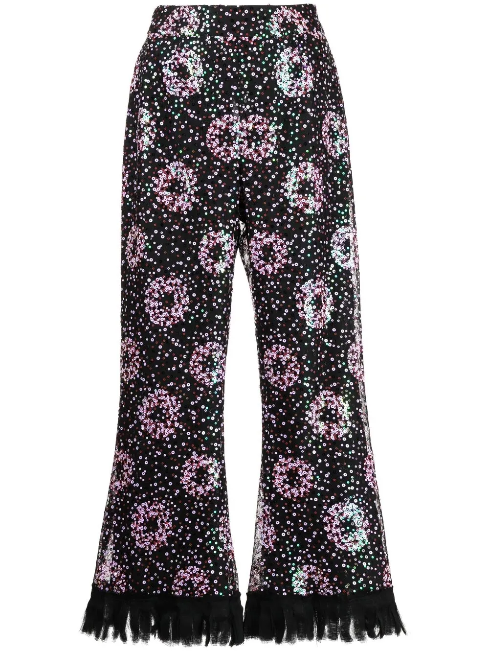 

Укороченные брюки с пайетками Anna Sui, черный