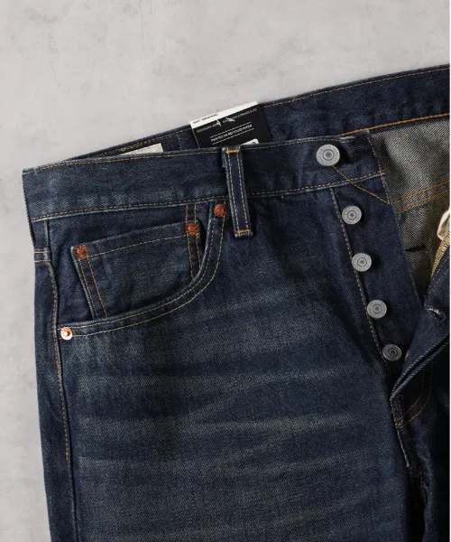 【Levi's】Джинсы "501" из денима с кромкой, оригинальные прямые — фото 4