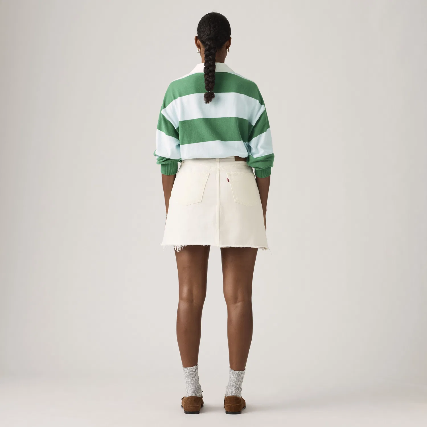 Деконструированная юбка Levi's, White — фото 4
