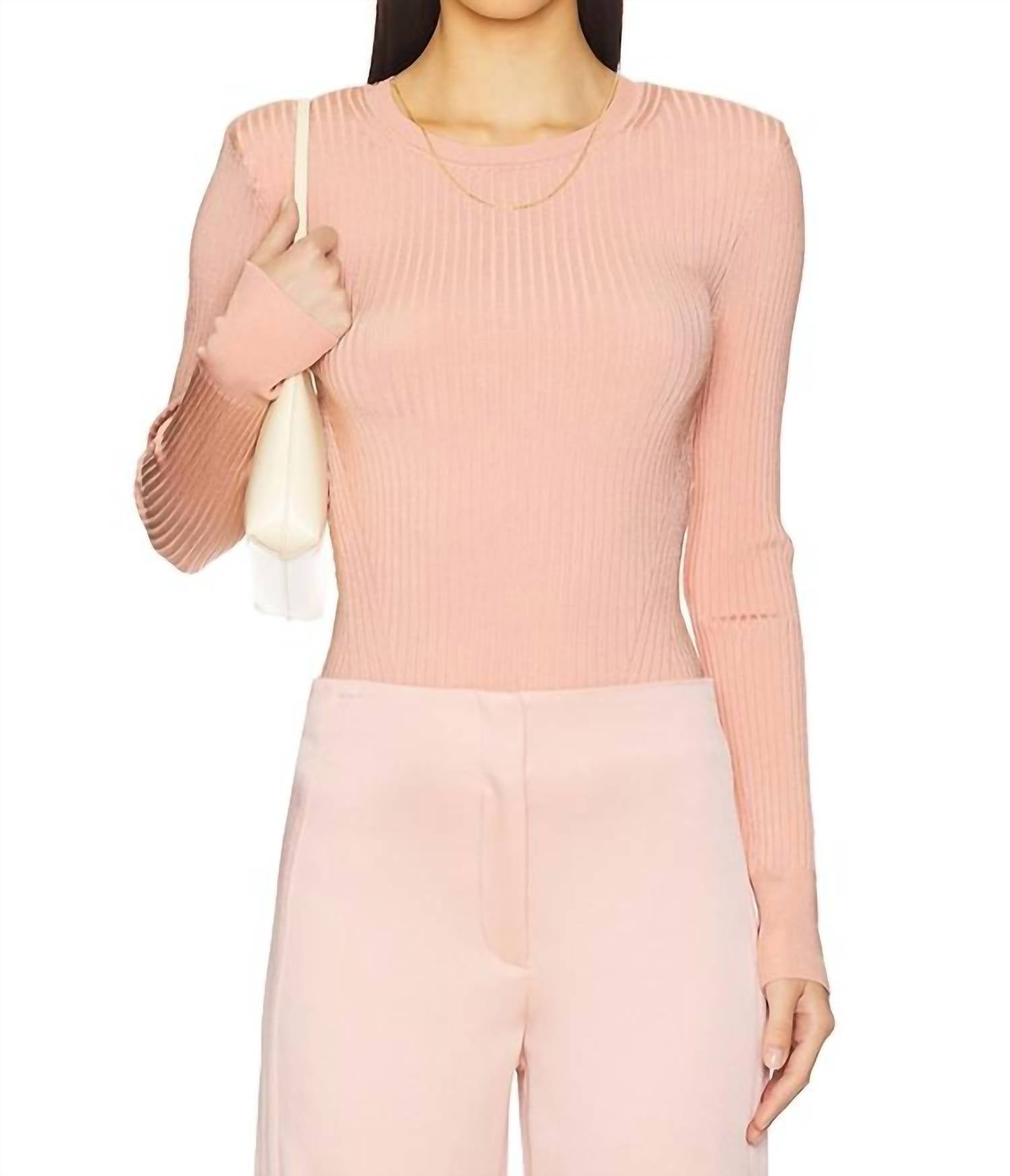 

Эйкара пуловер в розовой глине Veronica Beard