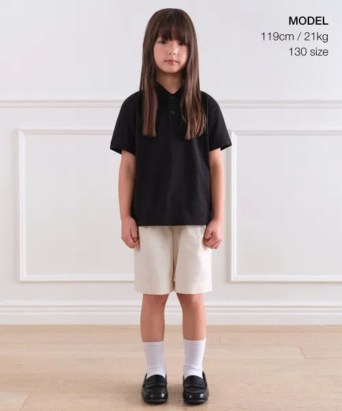 Детские хлопковые шорты-чинос широкие MUSINSA STANDARD KIDS кремовые — фото 2
