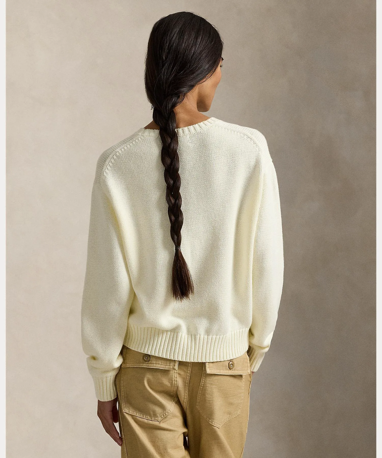 Хлопковый свитер с круглым вырезом Polo Bear Polo Ralph Lauren, 101 Natural — фото 4