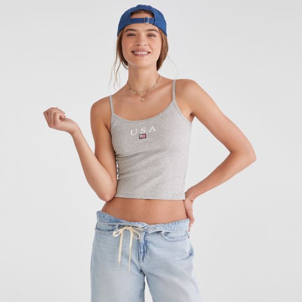 

Майка с графическим принтом для юниоров Aeropostale, цвет light heather grey