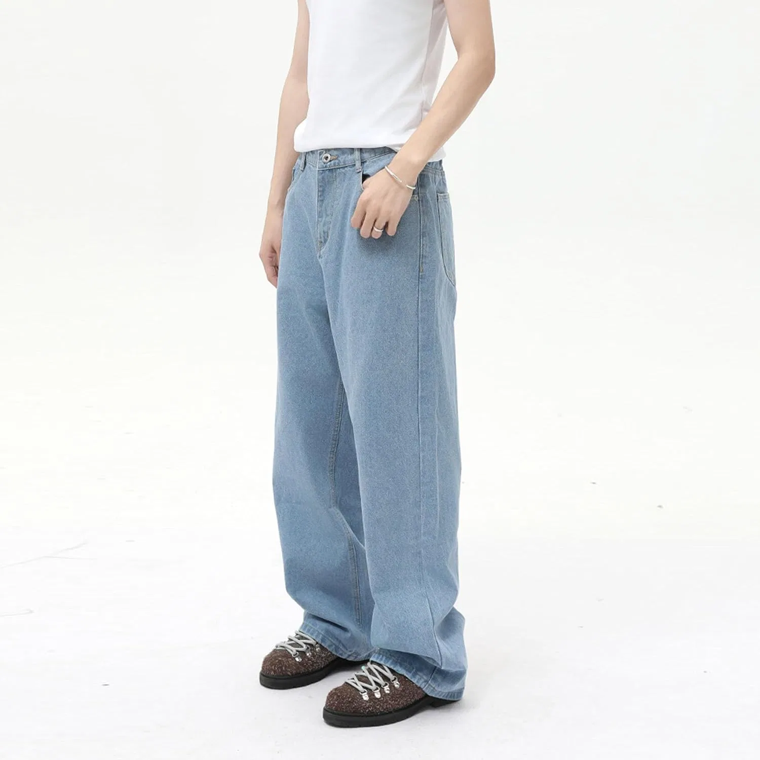 Джинсы свободного кроя Light Blue13 — фото 3