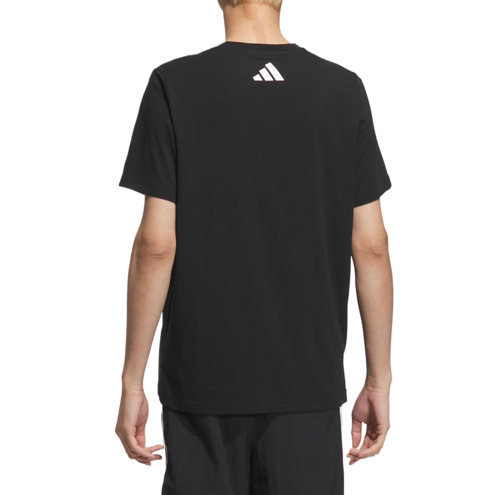 Adidas Графическая футболка с коротким рукавом Unisex Black — фото 4