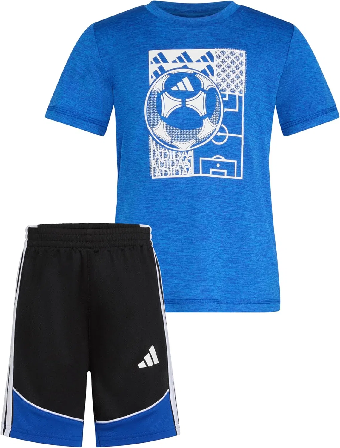 Детский спортивный комплект из футболки и шорт, adidas, Team Royal Blue