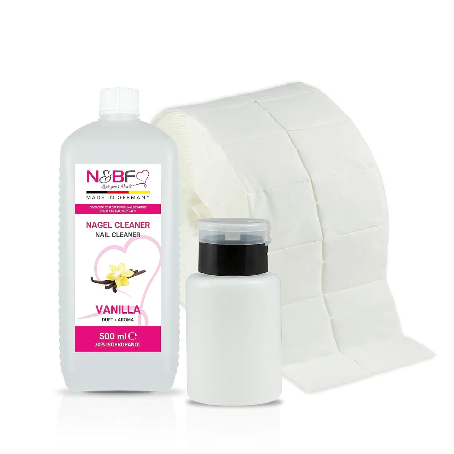Набор для очистки гелевых ногтей N&BF Nail Cleaner (ваниль) Nails Factory