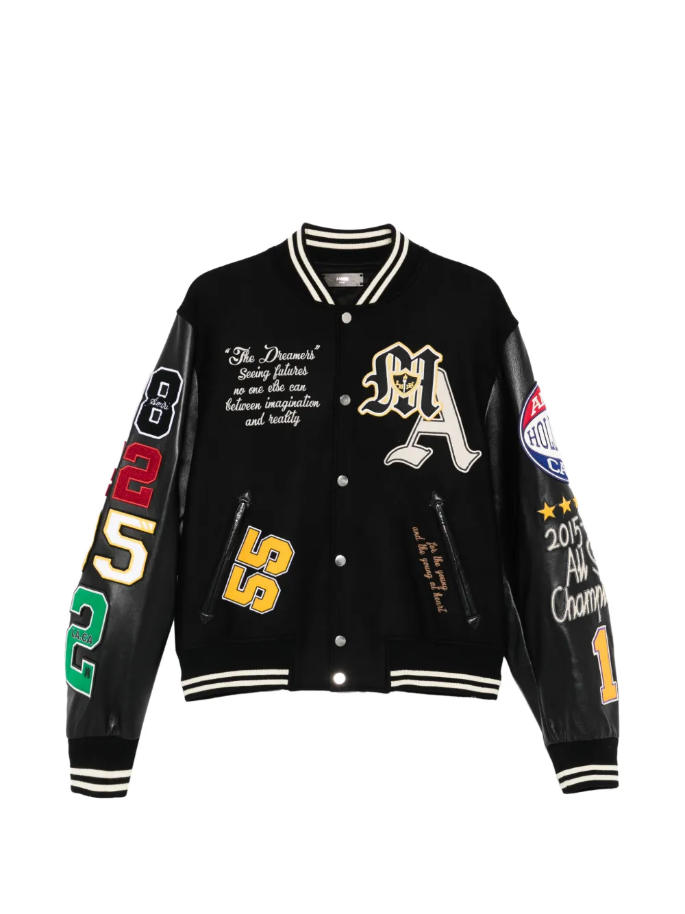 

Бомбер с нашивками в виде букв Amiri, черный