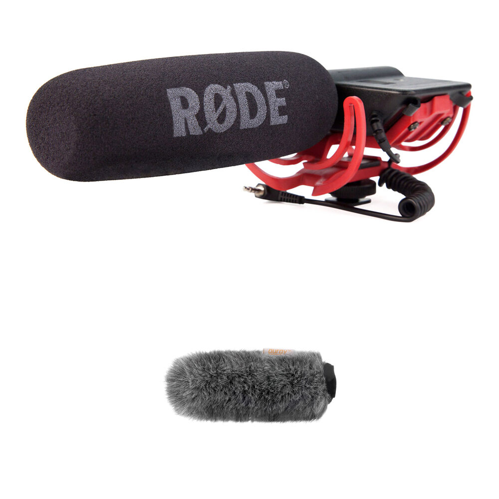 

Комплект микрофона-пушки RODE VideoMic для крепления на камеру с ветрозащитным экраном Auray Custom