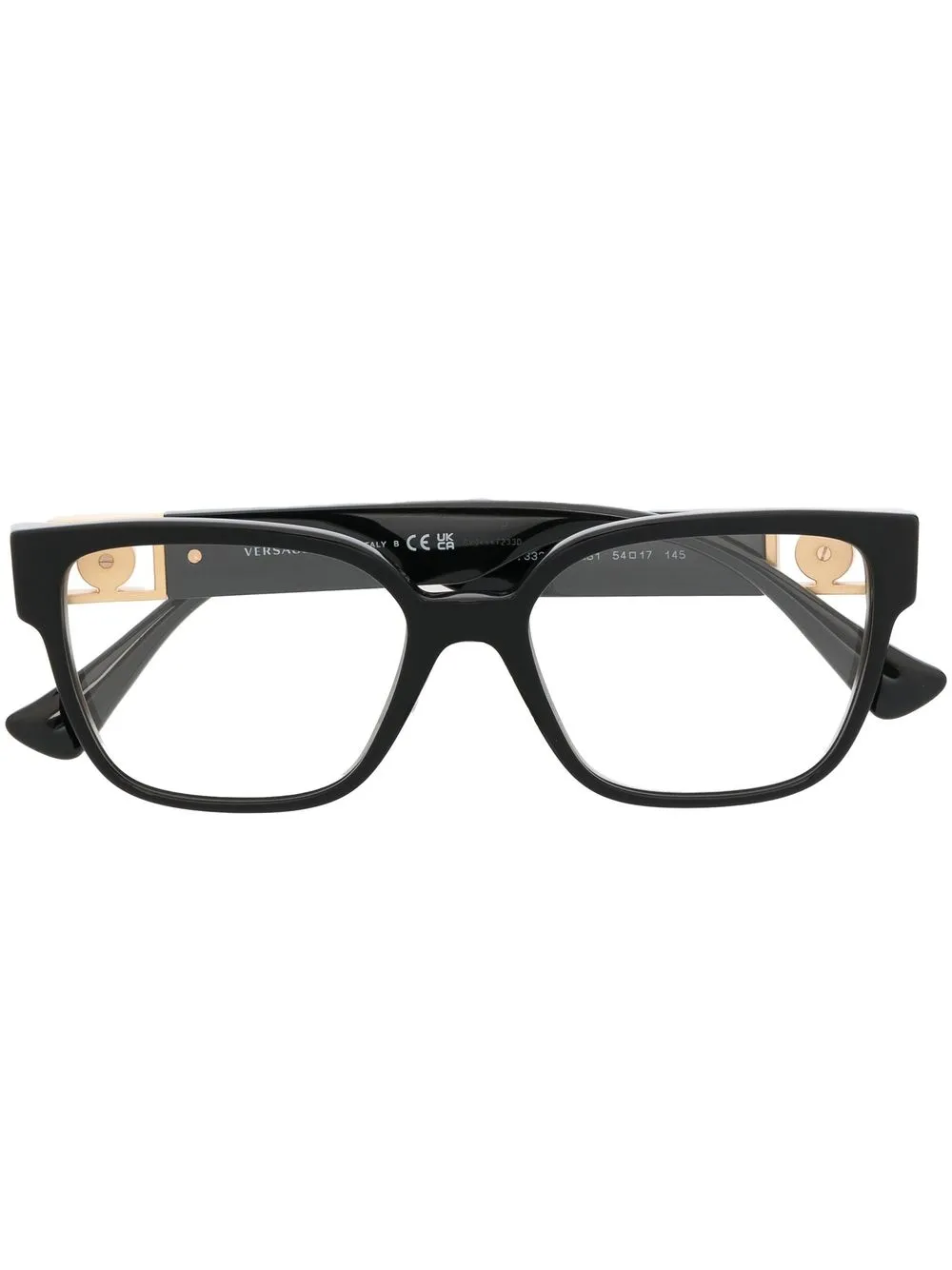 

Очки в квадратной оправе с подвеской Medusa Versace Eyewear, черный