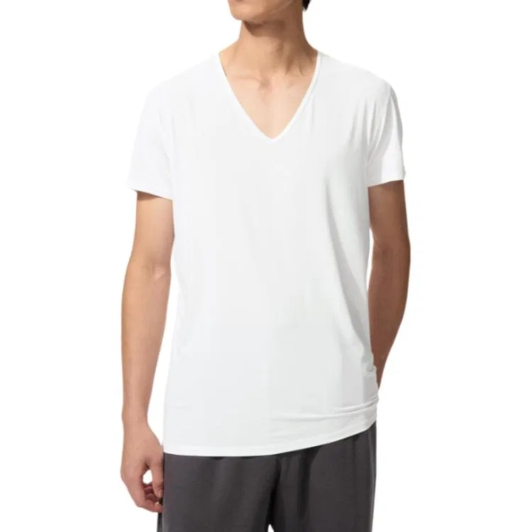 Футболка мужская белая V-Neck UNIQLO, White