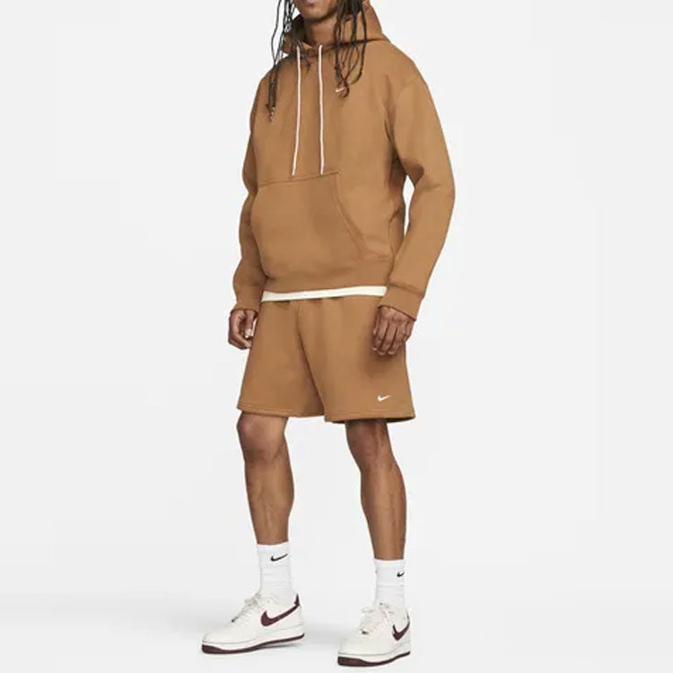 Шорты Nike NRG Solo Swoosh Fleece Shorts 'Brown' DV3055-270, хаки — фото 2