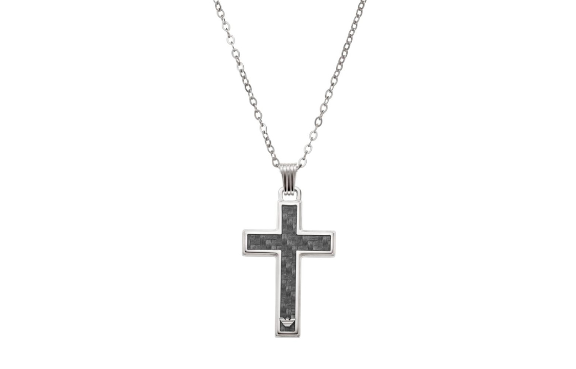 

EMPORIO ARMANI Серебряное колье из нержавеющей стали для мужчин