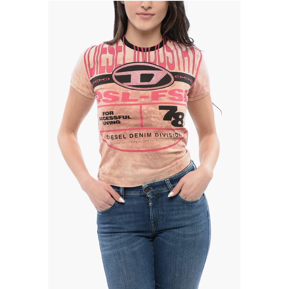

RED TAG Printed T-UNCUTIE Футболка с круглым вырезом и стразами Diesel, Multicolor