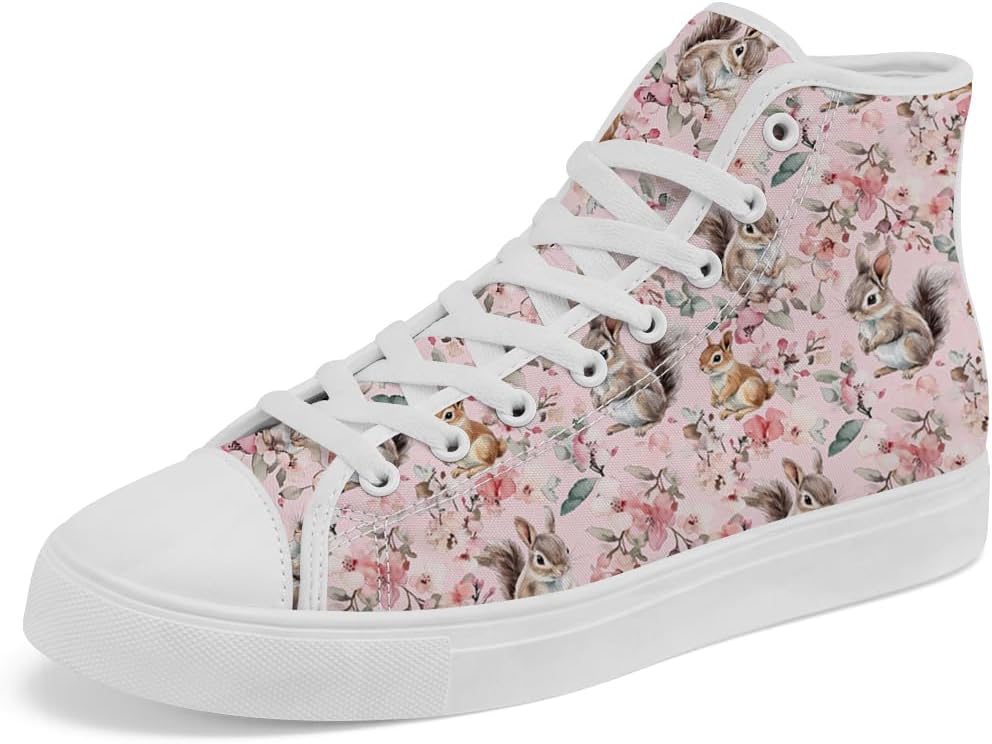 

Кеды Chebing Squirrel высокие на шнуровке из канвы, повседневная обувь для мужчин и женщин, розовый