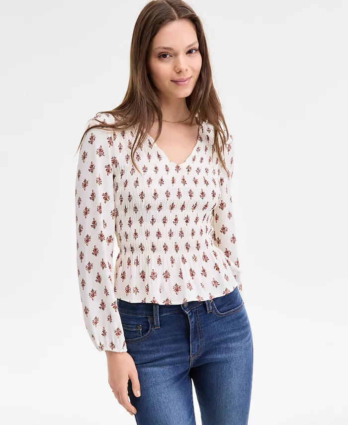 

Женский топ Esme с длинными рукавами и облегающим кроем Levi'S, белый