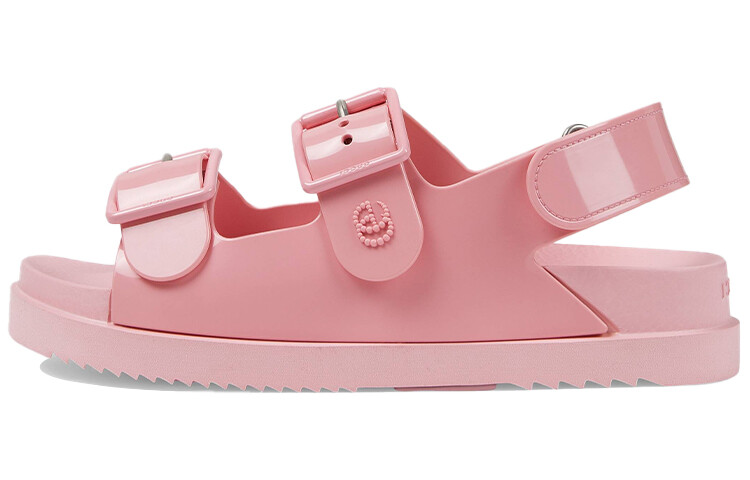 Сандалии Mini Double G Пастельно-розовый каучук Gucci