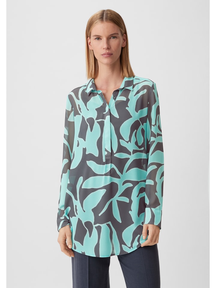 

Блуза comma Bluse langarm, синий