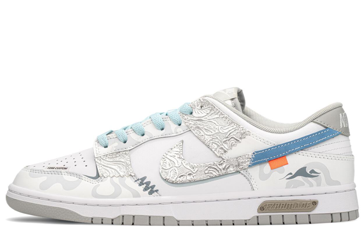 

Кроссовки Nike Dunk Skateboard Shoes Men Low-Top White Blue, Синий, Кроссовки Nike Dunk Skateboard Shoes Men Low-Top White Blue