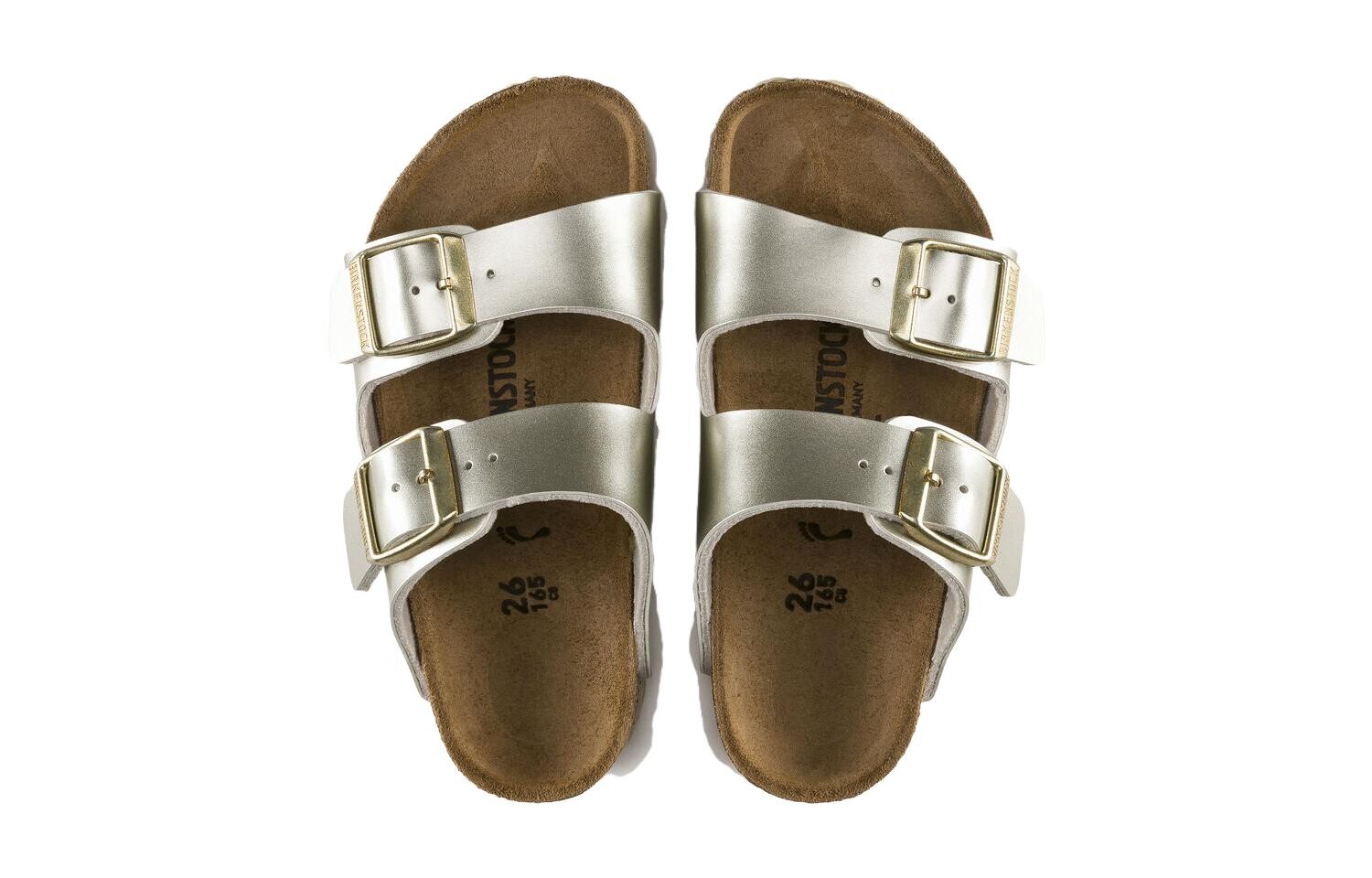 Детские сандалии Arizona Slip-on Birkenstock, золотой — фото 4