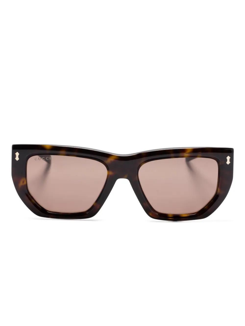 

Солнцезащитные очки в геометричной оправе Gucci Eyewear, коричневый