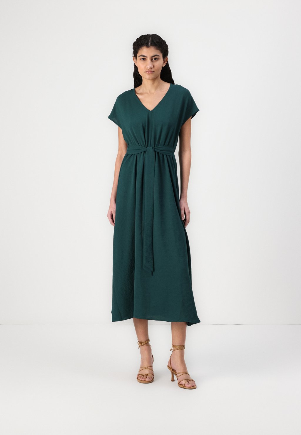 

Повседневное платье VMALVA V NECK MIDI DRESS Vero Moda, темно-зеленый