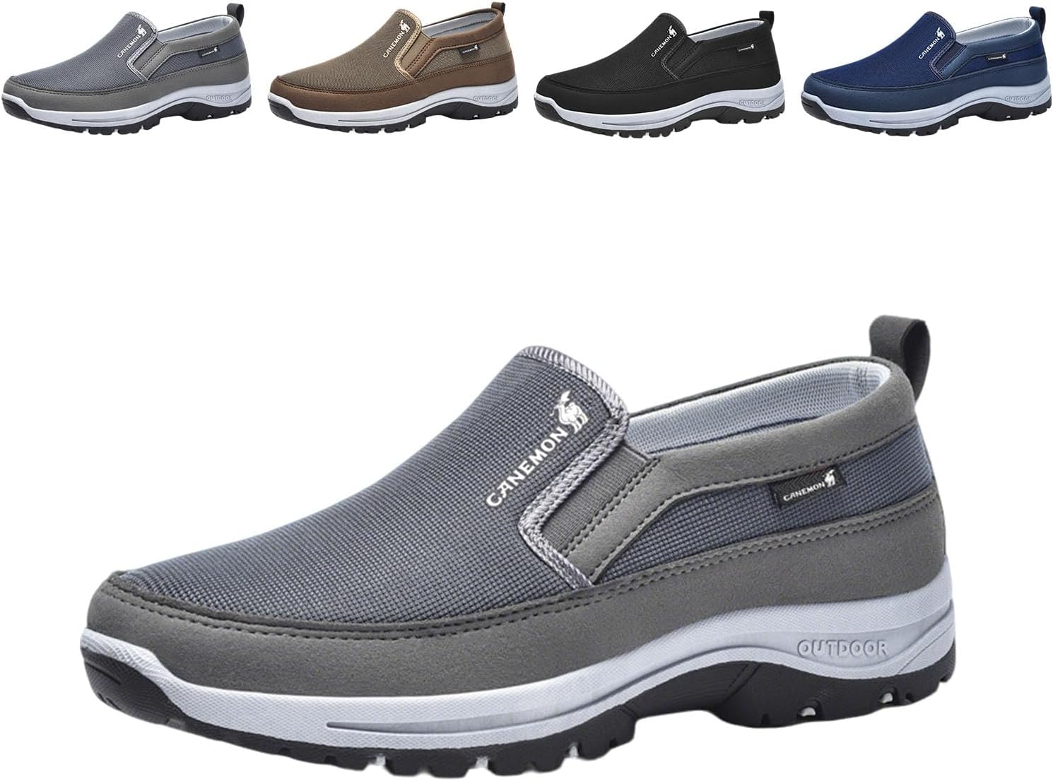 

Мужские легкие дышащие кроссовки на шнуровке с поддержкой свода стопы, противоскользящие, для прогулок, повседневные ортопедические кроссовки для улицы Generic, серый