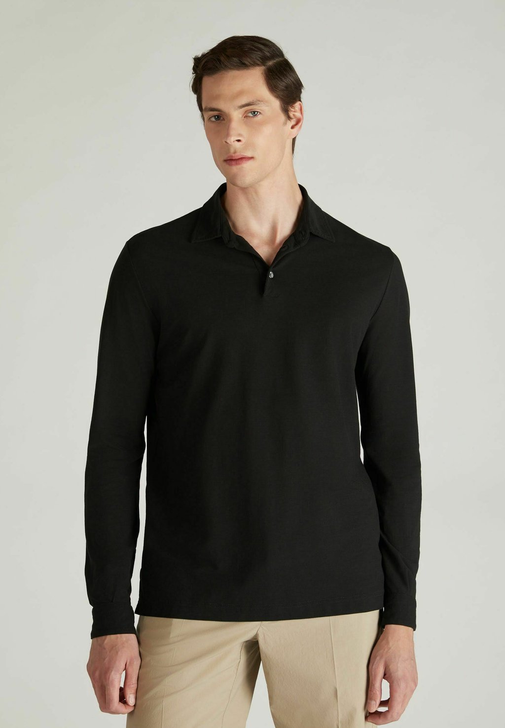 

Рубашка поло ZANONE-ICECOTTON - Long sleeved top Slowear, черный