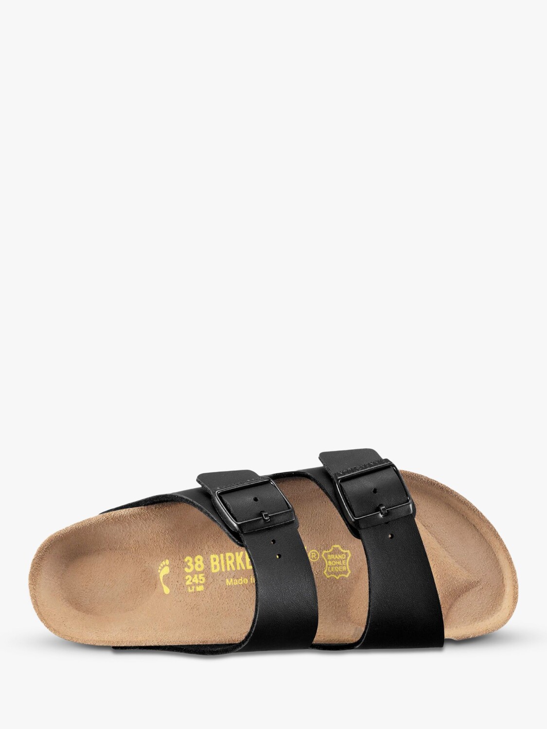 Birkenstock Arizona Узкие сандалии Birko Flor с двумя ремешками, черные — фото 3
