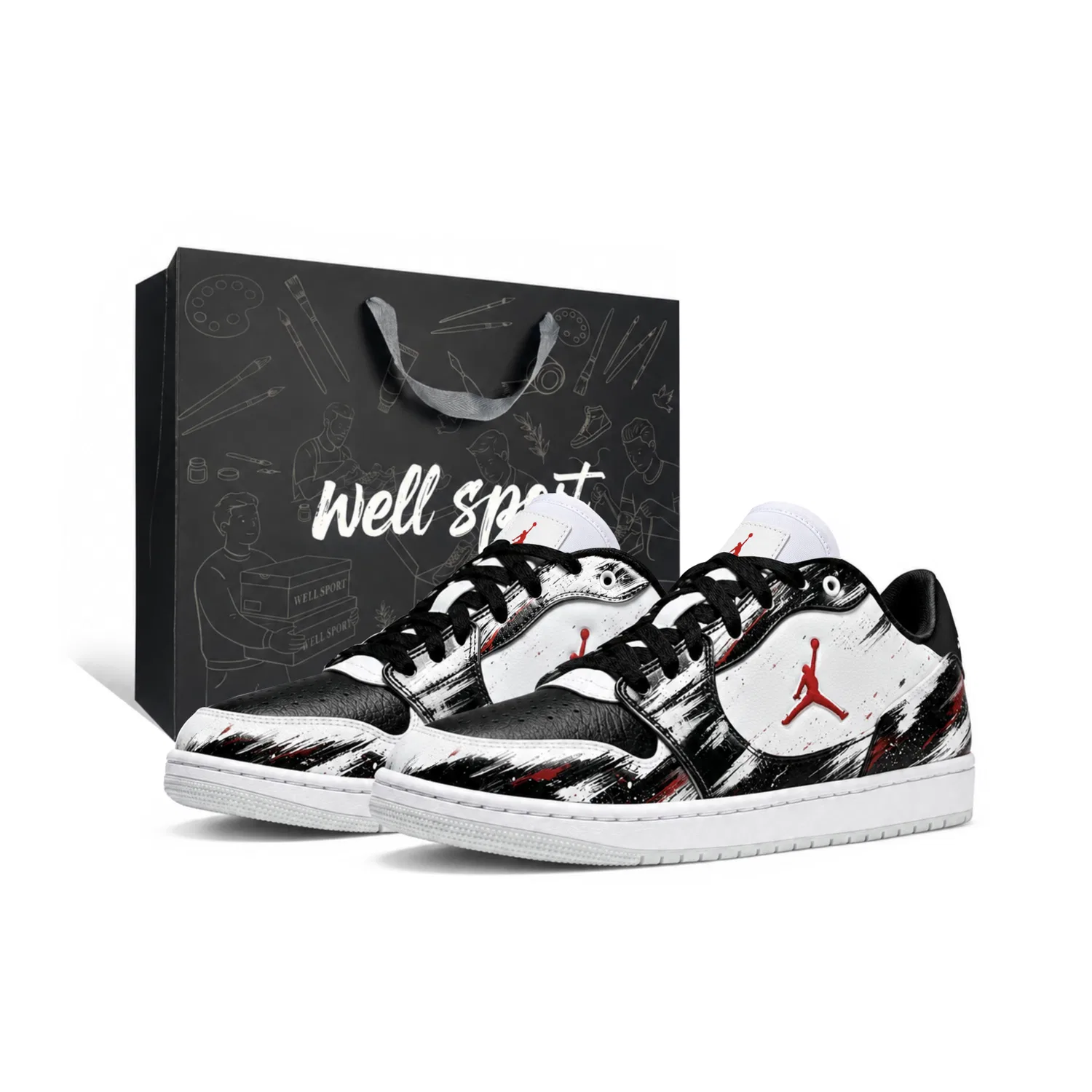 Кроссовки баскетбольные Black Red Jordan COURT CONNECT