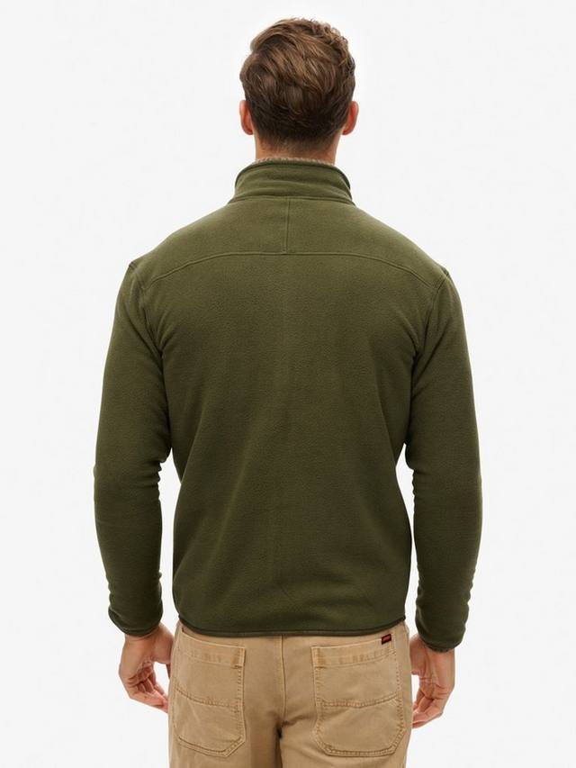 Полярная флисовая куртка на молнии Superdry, Surplus Goods Green — фото 2