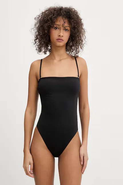 Купальник слитный минималистичный Calvin Klein, черный