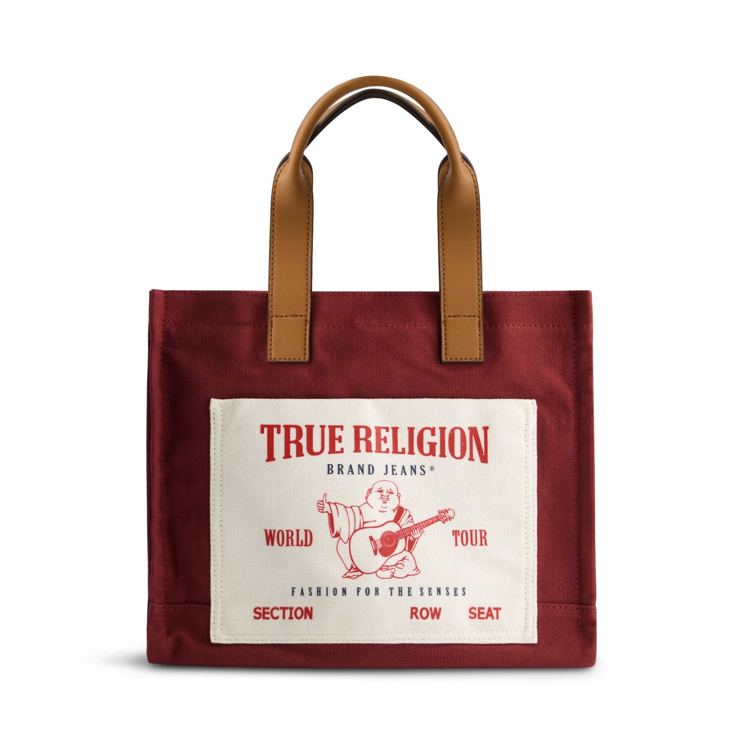 

Сумка-тоут среднего размера с карманом True Religion, красный