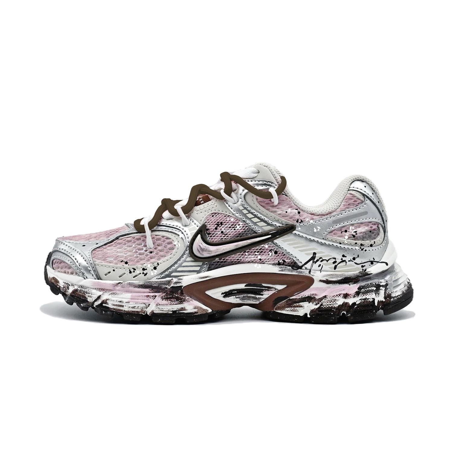 

Nike V5 RNR устойчивые к истиранию низкие кроссовки для женщин Silver Pink