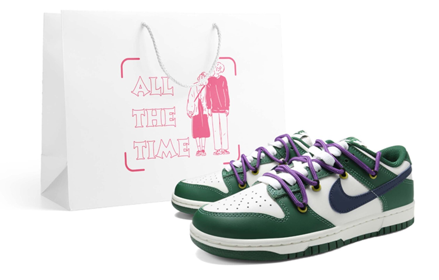 

Кроссовки Nike Dunk Skateboard Shoes Women's Low-Top Purple