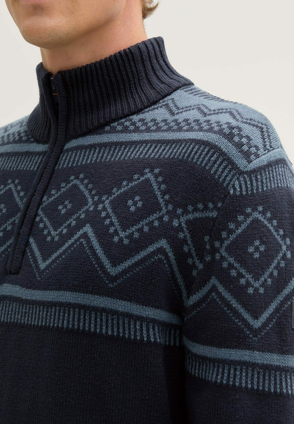 

Джемпер FAIR ISLE TROYER TOM TAILOR, темно-синий