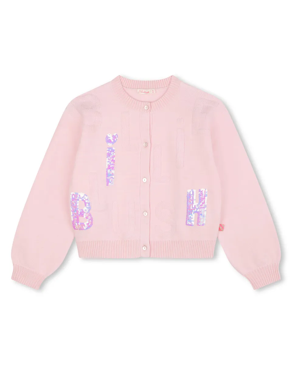 

Куртка для девочки с круглым вырезом и застежкой-молнией Billieblush, розовый